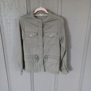 Ecru The Mitchell The Utility Jacket Size XS Women Long Sleeve Tencel Cotton